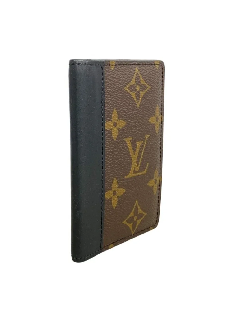 Louis Vuitton Card Case Monogram Macassar Organizer de Poche Brown Black